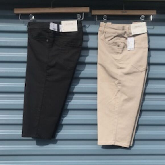 Bermuda Skimmer Shorts . Size: 4 Average . Black & Beige . (2) Pair Bundle . NWT